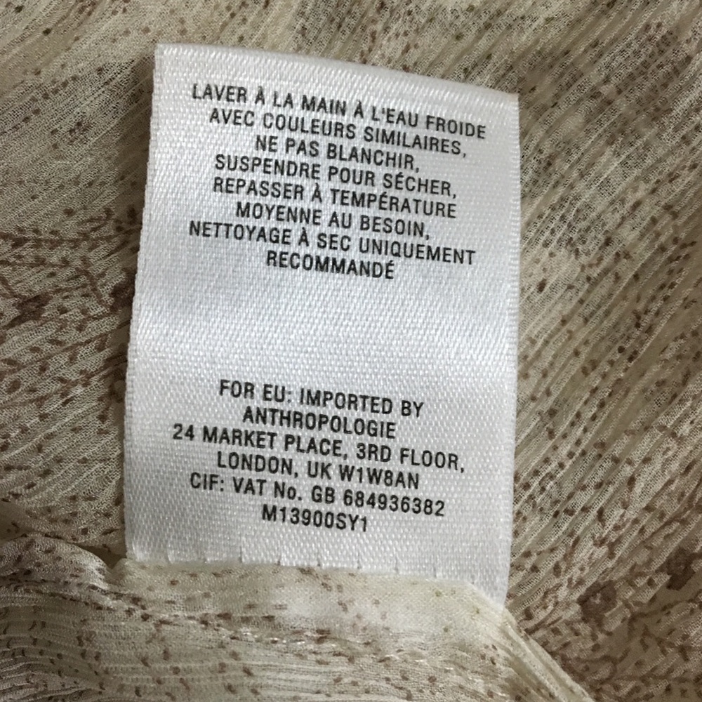 Anthropologie meadow rue Aries silk peasant blouse Small - Picture 7 of 7